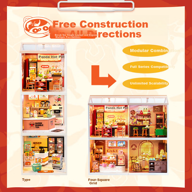 Конструктор Rolife Super World Hot Pot Store Разноцветный - Фото 4 Конструктор Rolife Super World Hot Pot Store Разноцветный - изображение 4
