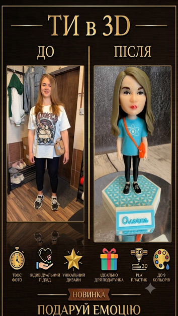 3D фігурка за вашим фото 15см - зображення 4