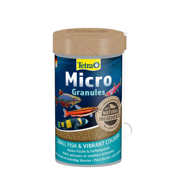 Корм Tetra Micro Granules для акваріумних дрібних рибок гранули 100мл - Фото 1 Корм Tetra Micro Granules для акваріумних дрібних рибок гранули 100мл - зображення 1