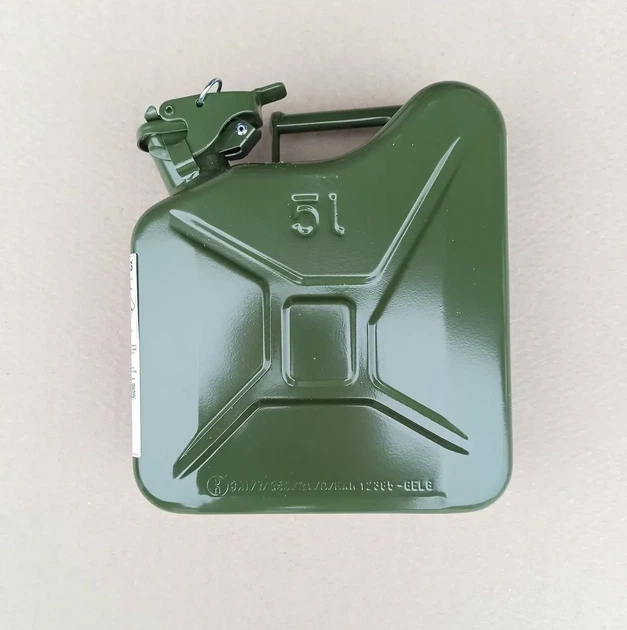 Каністра металева GELG 5 л; колір OLIVE GREEN (RAL6003); DIN 7274; товщина мелалу 0,8 мм; 1,8 кг (30-02-01-000050) - зображення 3