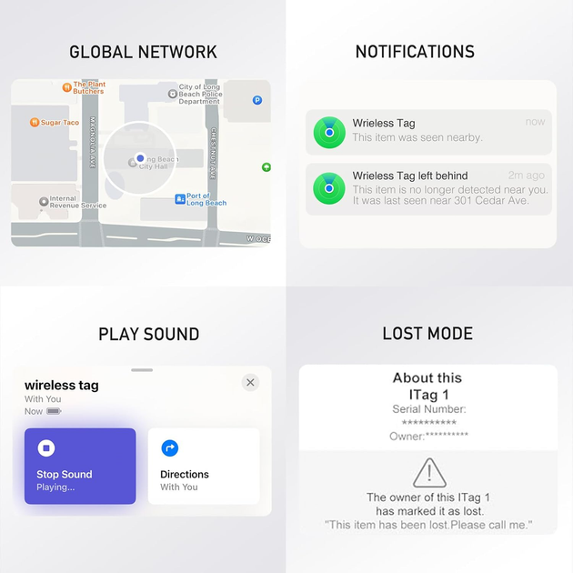 Smart Tag Bluetooth-трекер для ключей, багажа и кошелька, IP68, работает с Apple Find My, беспроводной локатор для iPhone, белый - изображение 5