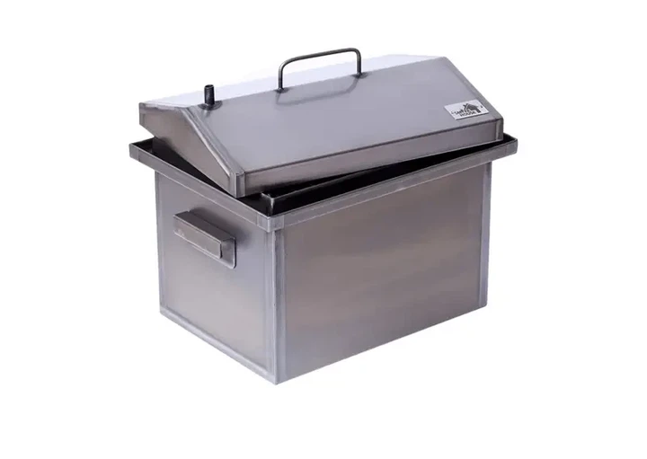 Домашня коптильня SmokeHouse Kit M Original для гарячого та холодного копчення з термометром і гідрозатвором, два рівні розміщення продуктів, завантаження до 5 кг, сталева прямокутна конструкція - зображення 3