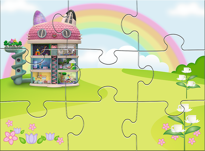 Пазл магнитный Trefl Gabbys Dollhouse - Мир Габи 12 элементов (5900511933833) - изображение 2