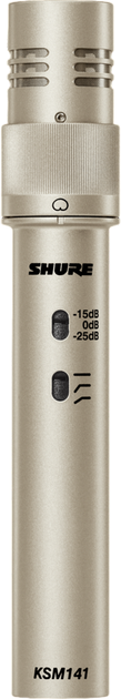 Мікрофон Shure KSM141/SL Champagne (42406110143) - Фото 1 Мікрофон Shure KSM141/SL Champagne (42406110143) - зображення 1