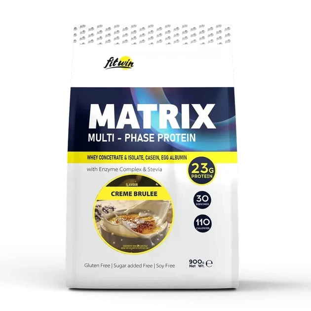 Багатокомпонентний протеїн FitWin Matrix Multi-Phase Protein (900 г, creme brulle) - Фото 1 Багатокомпонентний протеїн FitWin Matrix Multi-Phase Protein (900 г, creme brulle) - изображение 1