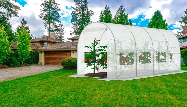 Теплиця садова 10 м² 4×2.5×2 м армована плівка UV-4 оцинкований каркас Біла (1560) - Фото 1 Теплиця садова 10 м² 4×2.5×2 м армована плівка UV-4 оцинкований каркас Біла (1560) - изображение 1