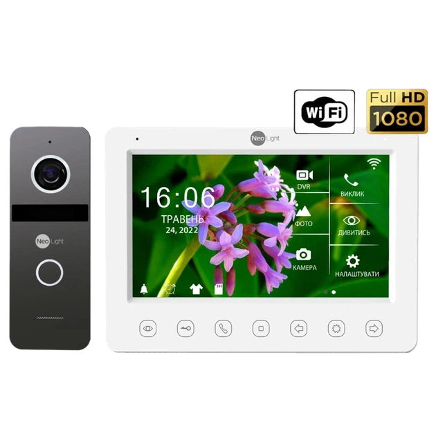 Комплект видеодомофона Neolight NeoKIT HD WF Graphite - Фото 1 Комплект видеодомофона Neolight NeoKIT HD WF Graphite - изображение 1