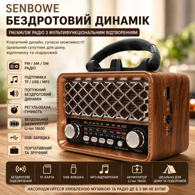Настільне портативне радіо з регулюванням гучності - зображення 5