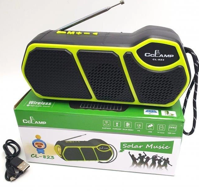 Фонарь переносной многофункциональный CCLAMP CL-823 с солнечной панелью FM+Bluetooth+PowerBank 1500 mAh - Фото 3 Фонарь переносной многофункциональный CCLAMP CL-823 с солнечной панелью FM+Bluetooth+PowerBank 1500 mAh - изображение 3