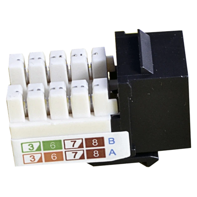 Модуль KeyStone RJ45 UTP, кат. 6, 110, Slim, W - 16.6 мм, чорный EPNew 6KTVM-U0BK - изображение 2