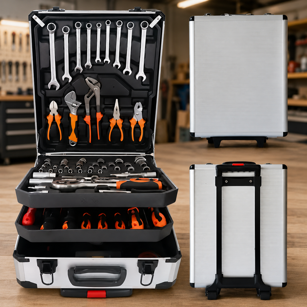Набор инструментов tool set 235 предметов / Набор головок с трещоткой / Автомобильный набор инструментов - изображение 2