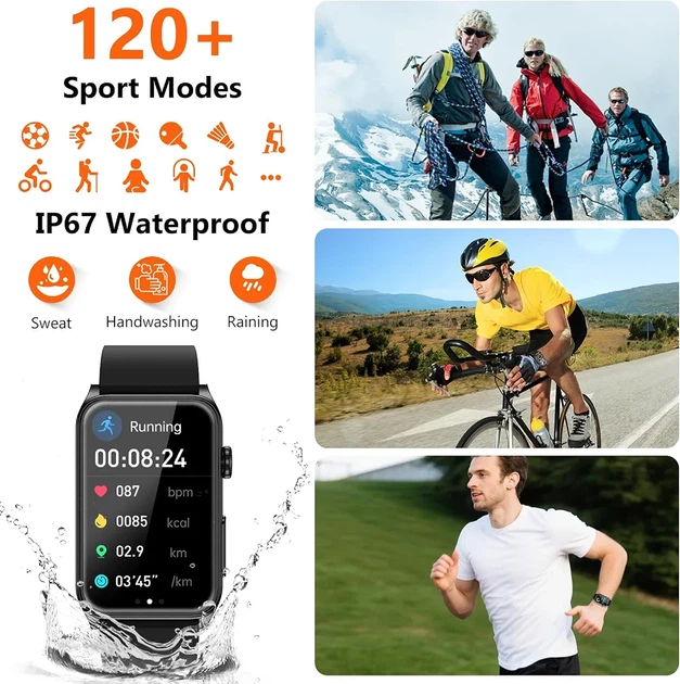 Смарт-годинник Marsyu 2026 1.57" Bluetooth дзвінки, тонометр, пульс, SpO2, монітор сну, 120 спортивних режимів, IP67, Android/iOS - зображення 3
