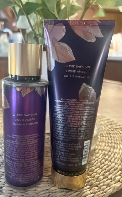 Подарочный парфюмированный набор для тела VICTORIA'S SECRET GOLDEN SAFFRON AMBER Мист 250 мл + Лосьон 236 мл - Фото 4 Подарочный парфюмированный набор для тела VICTORIA'S SECRET GOLDEN SAFFRON AMBER Мист 250 мл + Лосьон 236 мл - изображение 4
