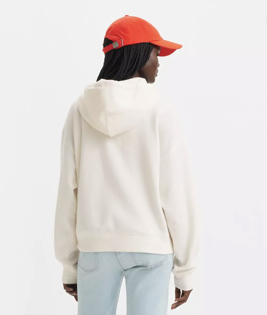 Худі жіноче Levi’s Everyday Zip-Up Hoodie White Swan на блискавці з капюшоном, розмір S - Фото 4 Худі жіноче Levi’s Everyday Zip-Up Hoodie White Swan на блискавці з капюшоном, розмір S - зображення 4
