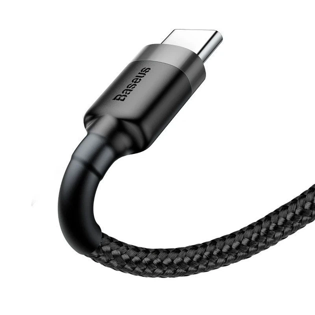 Кабель Baseus Cafule Cable USB For Type-C 3A 2m Gray+Black - изображение 6