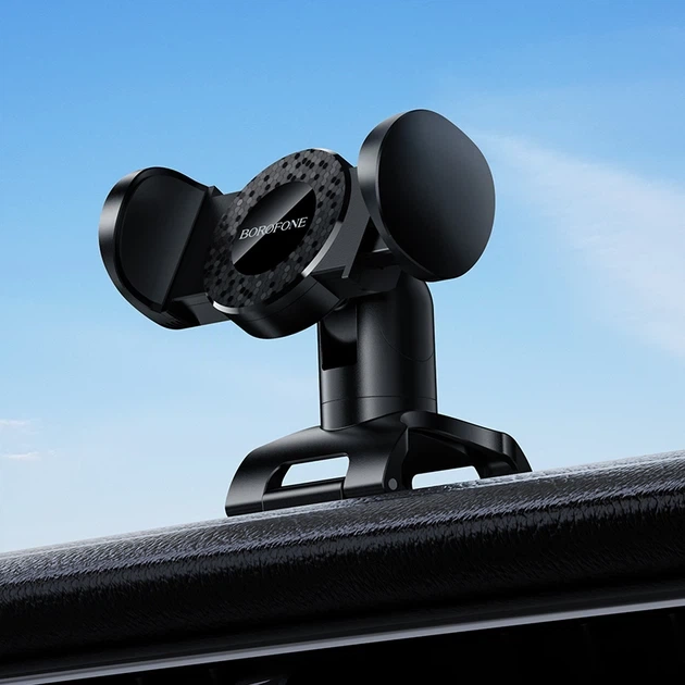 Автомобильный держатель для телефона BOROFONE BH142 Support pull clip car holder на торпеду и козырек приборной панели с вращением на 360° Черный - изображение 7