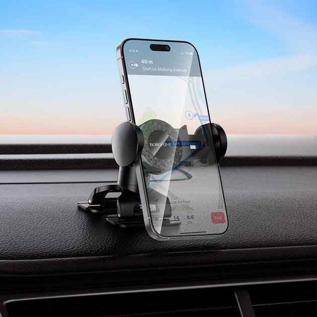 Автомобильный держатель для телефона BOROFONE BH142 Support pull clip car holder на торпеду и козырек приборной панели с вращением на 360° Черный - изображение 8