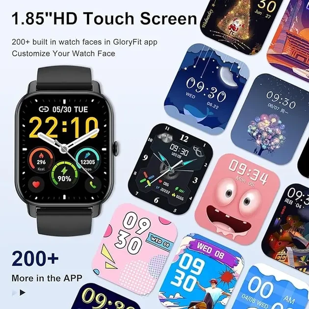 Смарт-годинник Nerunsa P66D 1.85" HD Bluetooth | Дзвінки, 110+ спортивних режимів, IP68, пульсометр, для Android/iOS - зображення 3