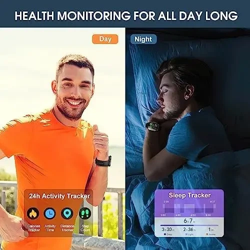 Смарт-годинник Ddidbi P66: 1.85" HD-дисплей, Bluetooth-дзвінки, крокомір та моніторинг здоров’я (Стильний чорний дизайн) - зображення 6