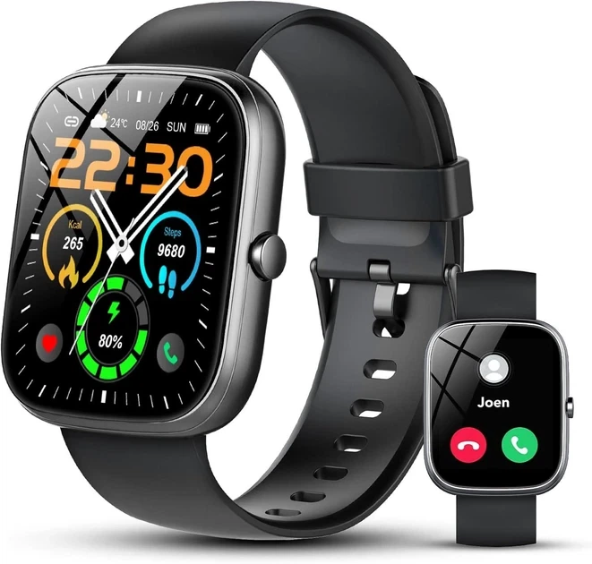 Смарт-годинник Matast T60 1.91" Black IP68 з Bluetooth-дзвінками: розумний годинник, 100+ спортивних режимов, унісекс - Фото 3 Смарт-годинник Matast T60 1.91" Black IP68 з Bluetooth-дзвінками: розумний годинник, 100+ спортивних режимов, унісекс - зображення 3