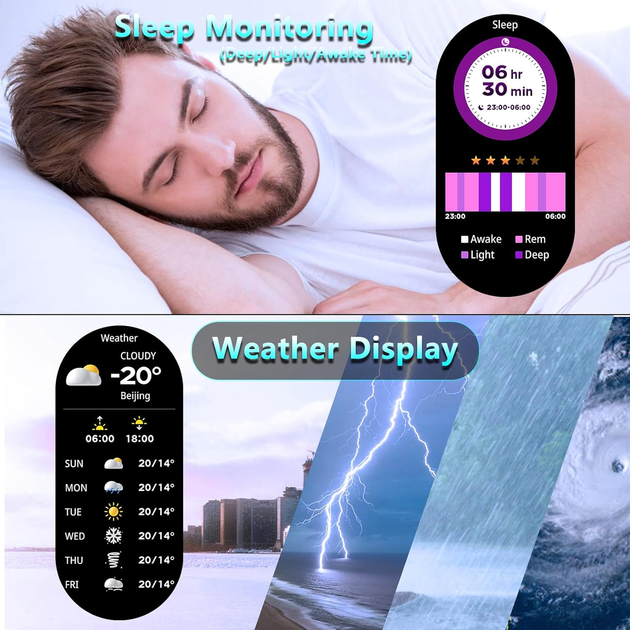 Смарт-годинник Mermo AMOLED 1.3", Bluetooth дзвінки, 120+ спортивних режимів, SpO2, IP67, для Android та iPhone - Фото 8 Смарт-годинник Mermo AMOLED 1.3", Bluetooth дзвінки, 120+ спортивних режимів, SpO2, IP67, для Android та iPhone - зображення 8