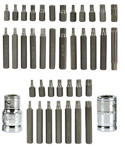 Биты для ключей 40шт IMBUS TORX SPLINE для механики и автосервиса Mar-pol LS-1651 - изображение 2