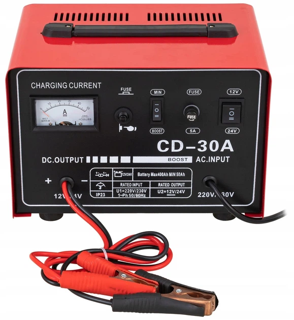 Зарядное устройство для Heckermann CD-30A 12В/24В / Зарядка для АКБ / Мощное зарядное устройство - Фото 4 Зарядное устройство для Heckermann CD-30A 12В/24В / Зарядка для АКБ / Мощное зарядное устройство - изображение 4