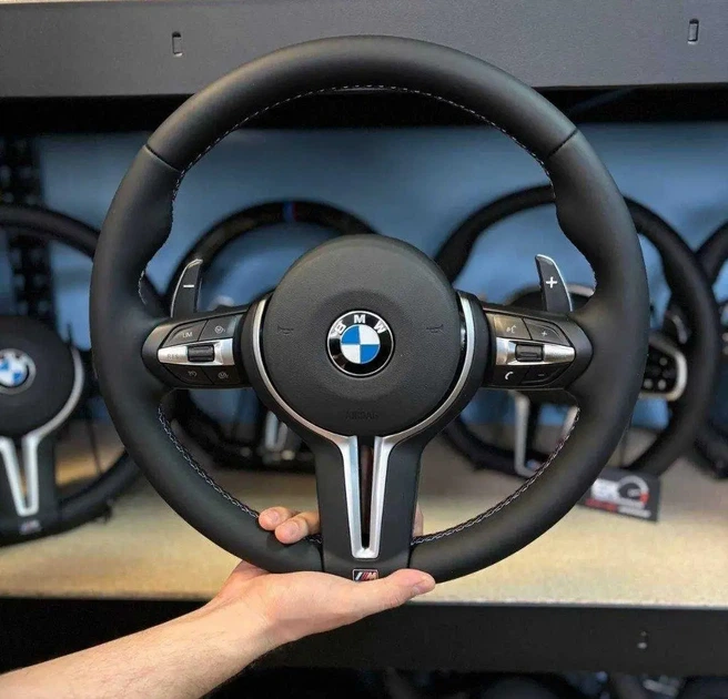 Шкіряне M Кермо Руль М3 стиль BMW F series F20 F21 F22 F23 F30 F31 F32 F33 F36 X3 F25 F26 F15 F16 - зображення 2