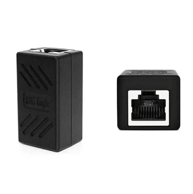 RJ45 джойнер коннектор Ethernet соединитель мама-мама Cat7 Cat6 Cat5e Black (500439) - изображение 2