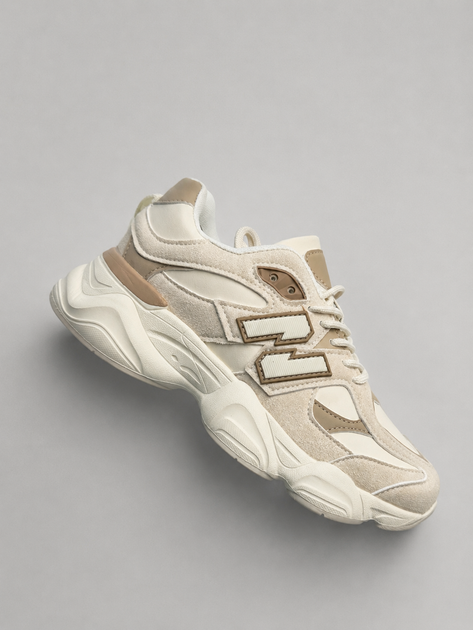 Кросівки в стилі New Balance 9060, натуральна замша Bashili Бежевий 40 (24,5 см) Код: H6628 beige - Фото 2 Кросівки в стилі New Balance 9060, натуральна замша Bashili Бежевий 40 (24,5 см) Код: H6628 beige - зображення 2