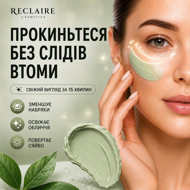 Маска для лица Reclaire Instant De-Puffing & Fatigue Relief Mask 100 мл от отеков, следов усталости и для тонуса кожи - изображение 4