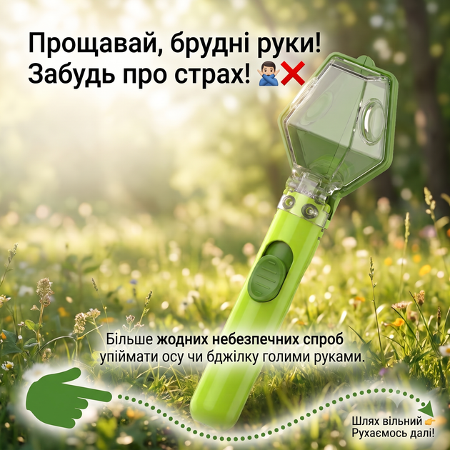 Детская лупа-ловушка для насекомых с увеличением 6x, с контейнером для наблюдения, портативная, зеленая - Фото 7 Детская лупа-ловушка для насекомых с увеличением 6x, с контейнером для наблюдения, портативная, зеленая - изображение 7