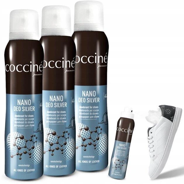 Дезодорант Coccine Nano Deo Silver для взуття з іонами срібла 150 мл - Фото 3 Дезодорант Coccine Nano Deo Silver для взуття з іонами срібла 150 мл - зображення 3
