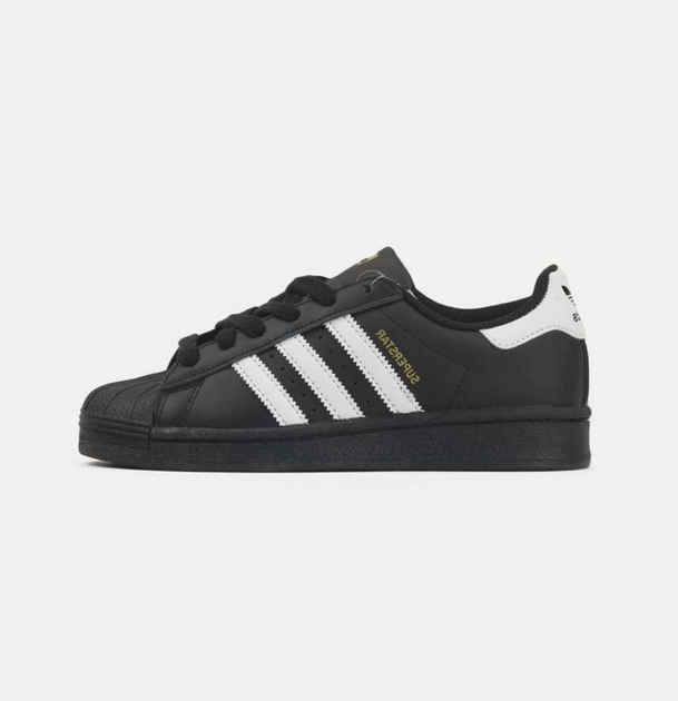 Женские кроссовки с вишивкой Adidas Superstar черные 39 - Фото 1 Женские кроссовки с вишивкой Adidas Superstar черные 39 - изображение 1
