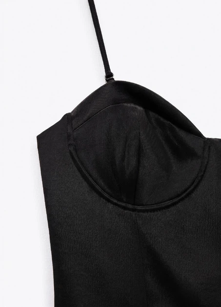 Корсетный атласный боди Zara S - Фото 6 Корсетный атласный боди Zara S - изображение 6