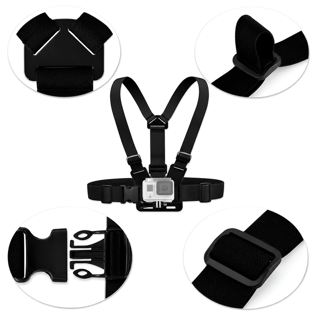 Нагрудное крепление для экшн-камер GoPro, SJCAM, Xiaomi, EKEN, DJI - изображение 9