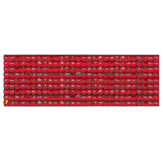 Панель перфорована на 252 червоних контейнери Kistenberg 230х78см - Фото 6 Панель перфорована на 252 червоних контейнери Kistenberg 230х78см - зображення 6