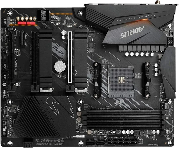 Материнская плата Gigabyte B550 Aorus Elite AX V2 - Фото 2 Материнская плата Gigabyte B550 Aorus Elite AX V2 - изображение 2