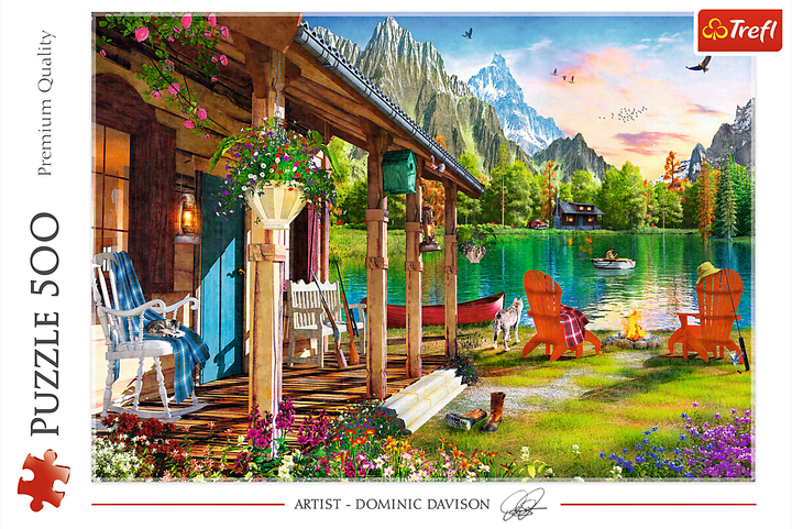 Puzzle Trefl Domek w górach 500 elementów (5900511374087) - obraz 3