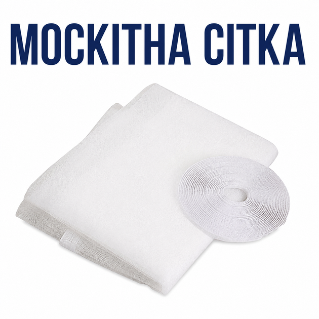Сетка от комаров на окно с клейкой лентой для крепления, 1.5 на 1.5 м,Антимоскитная сетка ,Москитная сетка на окно Москитная сет - изображение 2