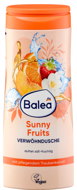Гель для душу Balea Sunny Fruits «Сонячні фрукти», 300 мл - Фото 1 Гель для душу Balea Sunny Fruits «Сонячні фрукти», 300 мл - изображение 1