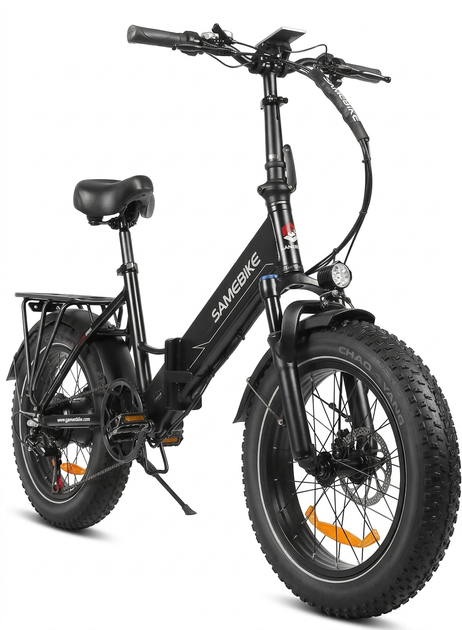 Велосипед електричний потужний складний електро фетбайк для дорослих fatbike з фарою корзиною та крилами жіночий чоловічий електровелосипед з широкими колесами для міста села Shimano на акумуляторі 750W 48V 13Ah LOTDM20 SAMEBIKE Чорний глянсовий 73889 - Фото 19 Велосипед електричний потужний складний електро фетбайк для дорослих fatbike з фарою корзиною та крилами жіночий чоловічий електровелосипед з широкими колесами для міста села Shimano на акумуляторі 750W 48V 13Ah LOTDM20 SAMEBIKE Чорний глянсовий 73889 - зображення 19