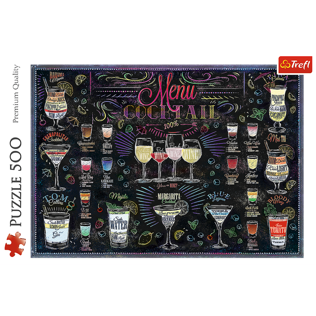 Puzzle Trefl Karta drinków 500 elementów (5900511374520) - obraz 3