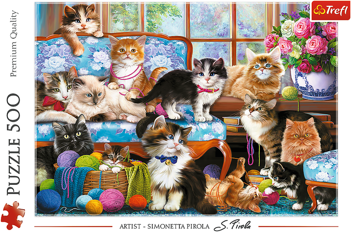 Puzzle Trefl Kocia rodzina 500 elementów (5900511374254) - obraz 3