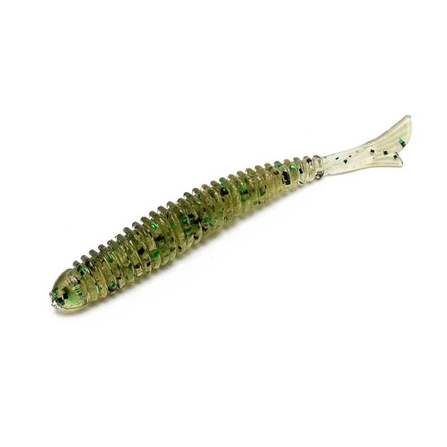 Слаг Bait Breath Fish Tail Ringer 2" 144 Watermelon/Black Green Flak 10 шт (набір 10 шт) - Фото 1 Слаг Bait Breath Fish Tail Ringer 2" 144 Watermelon/Black Green Flak 10 шт (набір 10 шт) - зображення 1