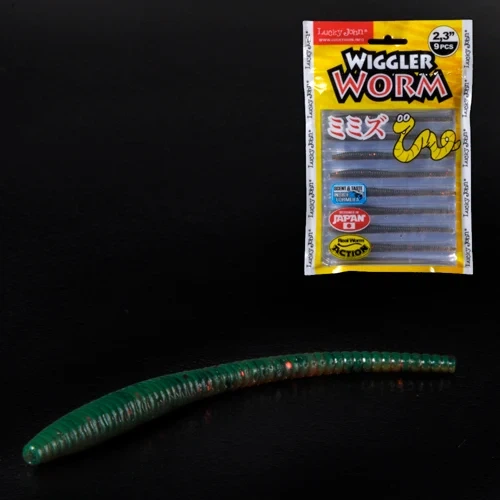 Съедобные искусственные слаги Wiggler Worm 2,3" PA16 силиконовые 9 шт (набор 9 шт) - Фото 1 Съедобные искусственные слаги Wiggler Worm 2,3" PA16 силиконовые 9 шт (набор 9 шт) - изображение 1