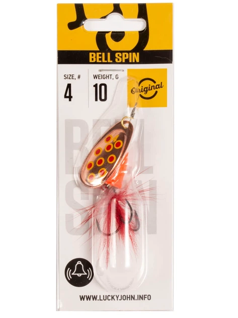 Обертаюча блешня Lucky John BELL SPIN 10 г CRD конусоподібний сердечник - зображення 2