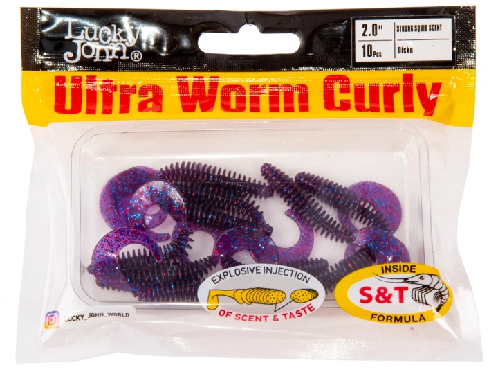 Штучні приманки ULTRAWORM CURLY 2,0in S63 силікон 9 шт (набір 9 шт) - зображення 3