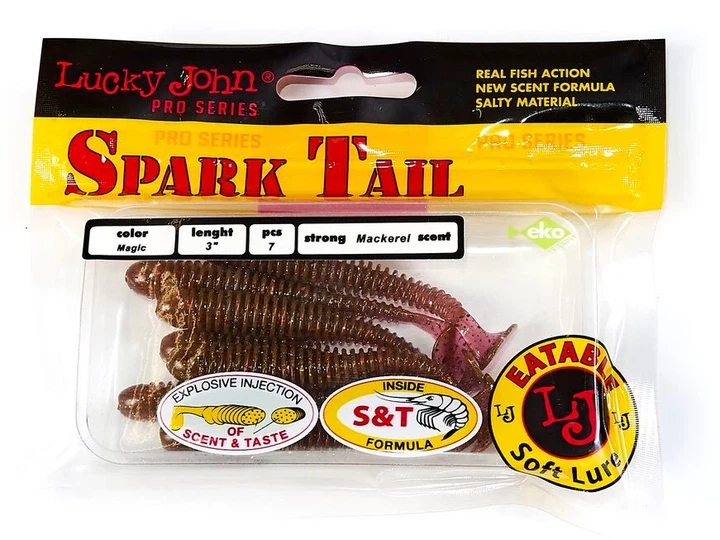 Виброхвост LJ Pro Series Spark Tail 3,0in S14 мягкий пластик 7 шт (набор 7 шт) - Фото 3 Виброхвост LJ Pro Series Spark Tail 3,0in S14 мягкий пластик 7 шт (набор 7 шт) - изображение 3