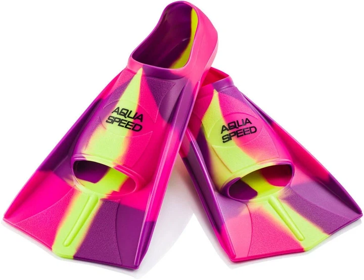 Ласты Aqua Speed силиконовые 37-38 розовые фиолетовые желтые - Фото 4 Ласты Aqua Speed силиконовые 37-38 розовые фиолетовые желтые - изображение 4